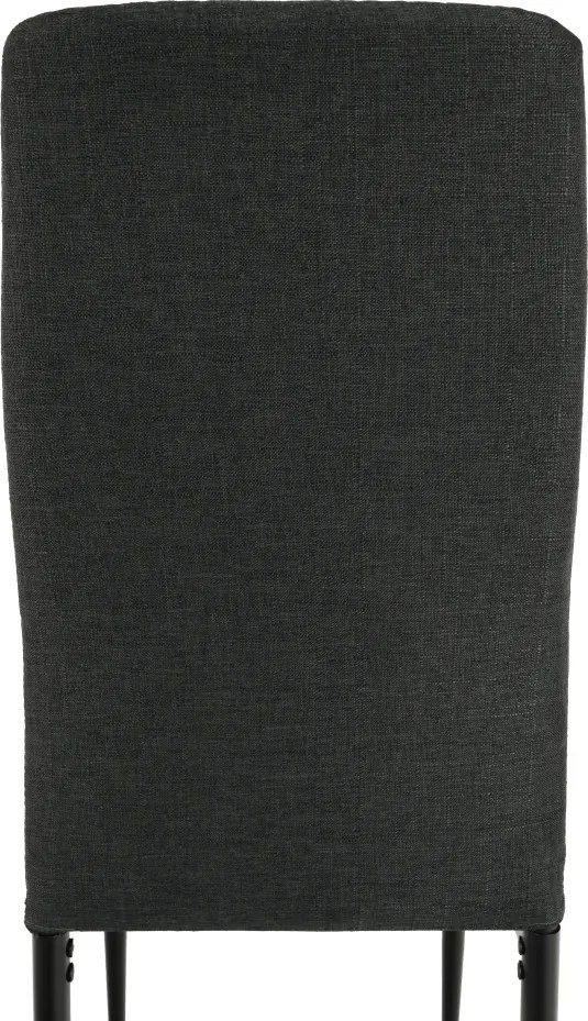 Étkezőszék, sötétszürke szövet/fekete fém, COLETA NOVA