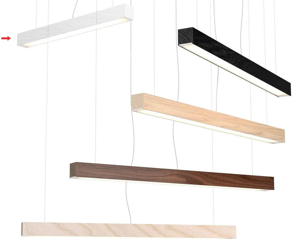 Függeszték LED60, beépített meghajtó, többféle változat - TUNTO Modell: 2400 mm tölgy, fehérre pácolt