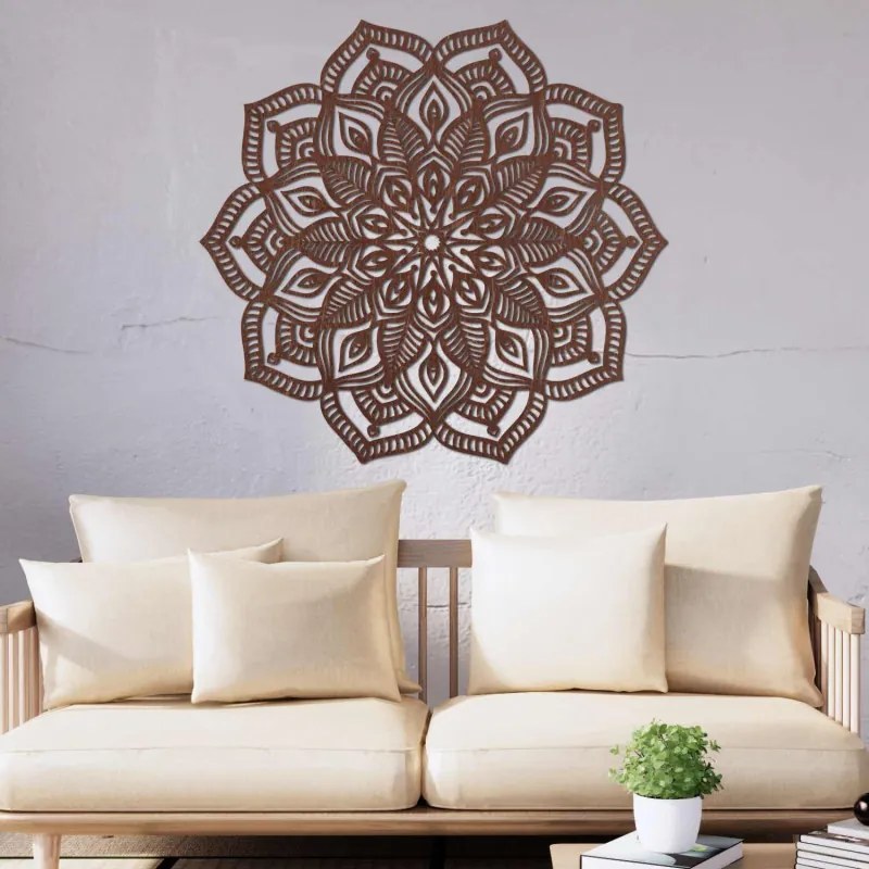 Fából készült mandala a falon | COUNESS