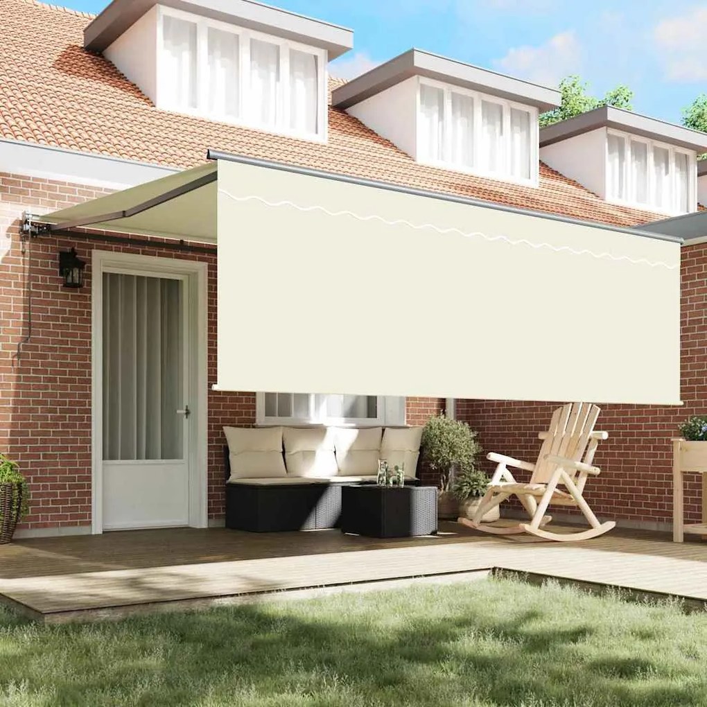 Behúzható napellenző Krém 400 × 300 cm szövet