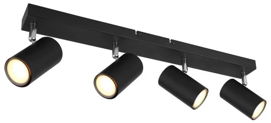 Globo 57911-4B - ROBBY 4xGU10/35W/230V fekete spotlámpa