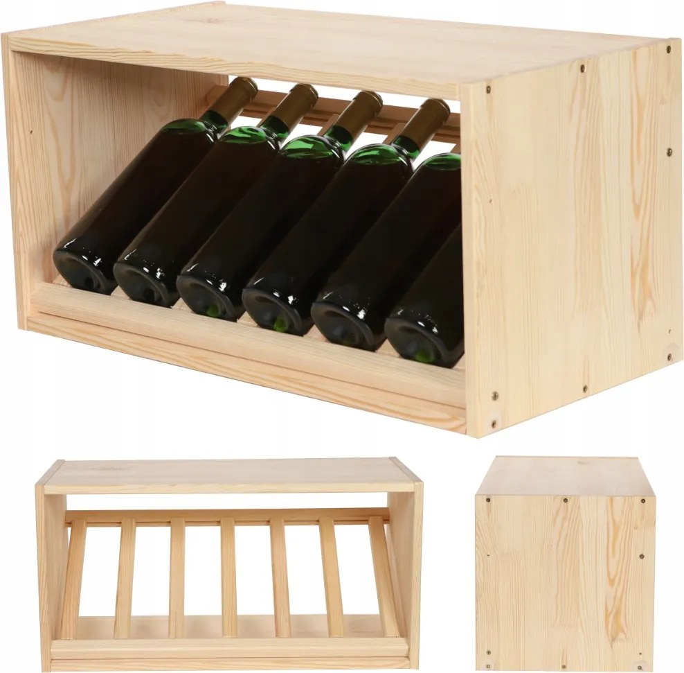 Bortartó állvány palacktartó szekrény bortartó állvány Moduláris 5 palack Ferde