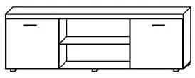 TV asztal/szekrény Salford S8 (szilva + grafit). 606015