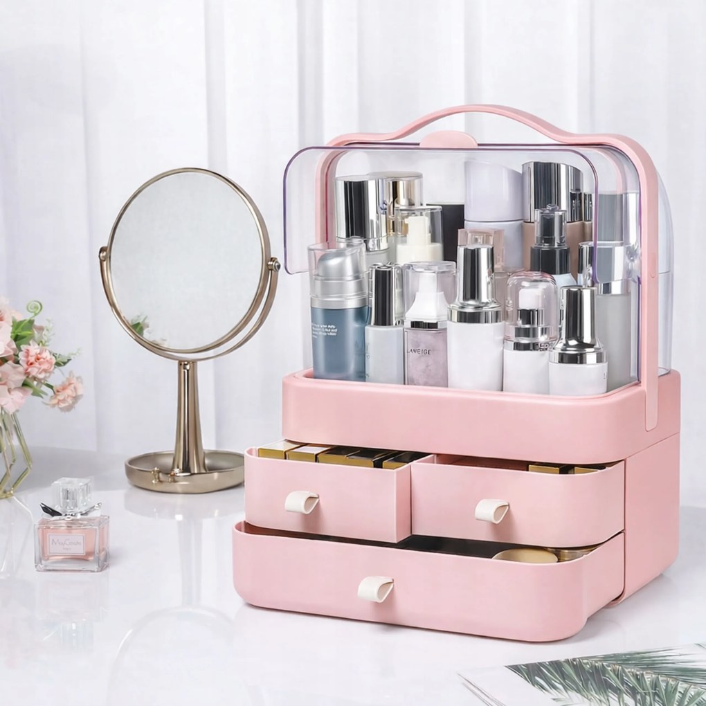 Kozmetikai ékszertartó doboz Rózsaszín CA45B