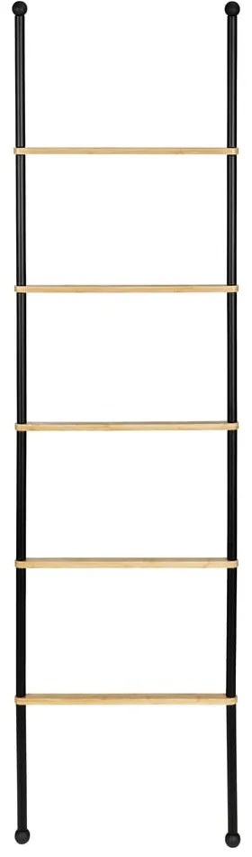 Fekete-natúr színű fém dekorációs létra Bambusa – Wenko