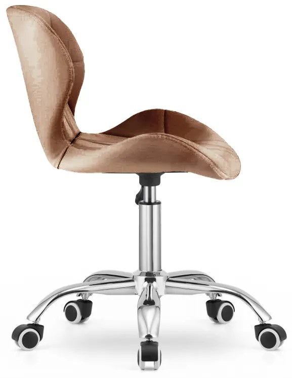 AKCIÓ Világosbarna irodai szék AVOLA VELVET II. osztály