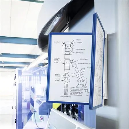 Bemutatótábla tartó, fali, mágneses, 5 db bemutatótáblával, DURABLE VARIO® 5 MAGNET, sötétkék (DB591407)
