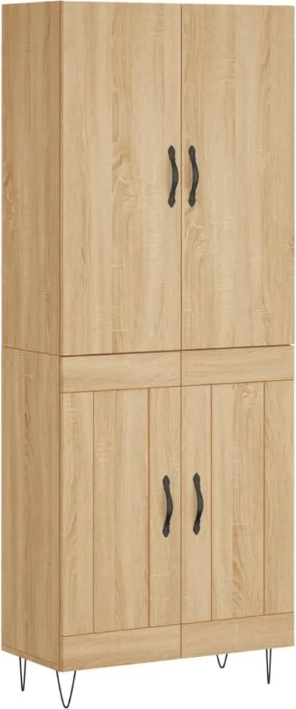 vidaXL sonoma tölgy szerelt fa magasszekrény 69,5 x 34 x 180 cm