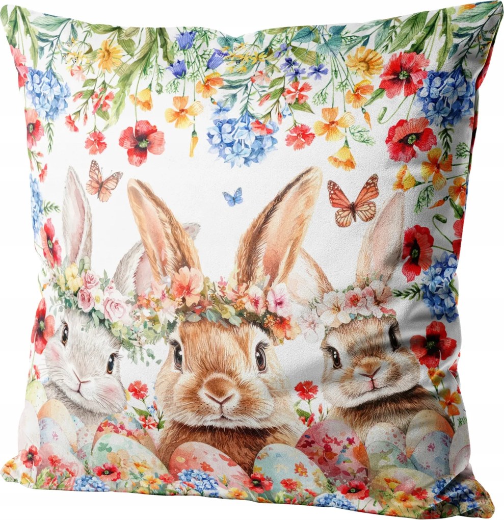 Húsvéti Velúr Dekoratív Párnahuzat 45x45 Húsvét 0378