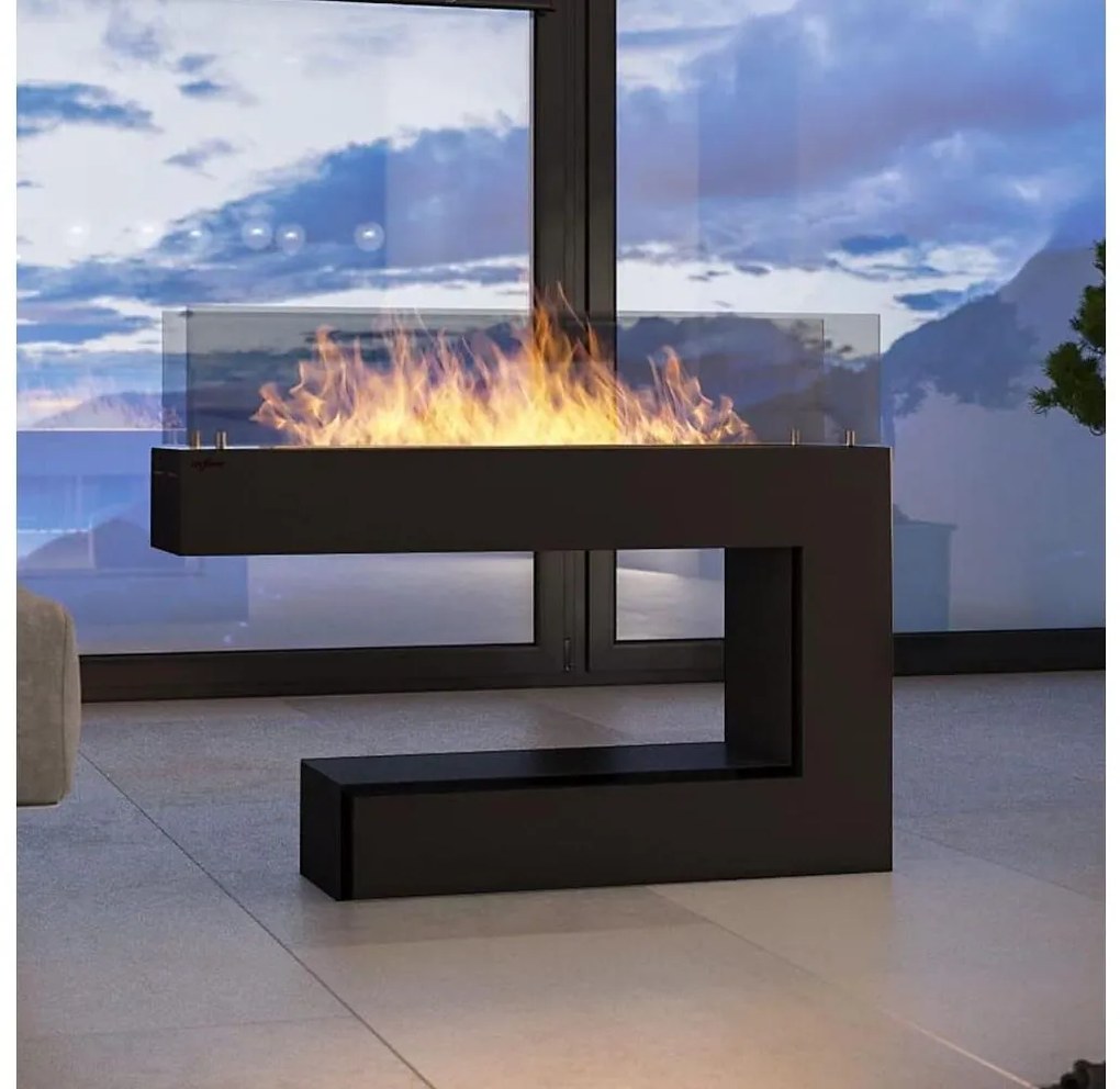 InFire BIO kandalló 110x92 cm, 3 kW, fekete