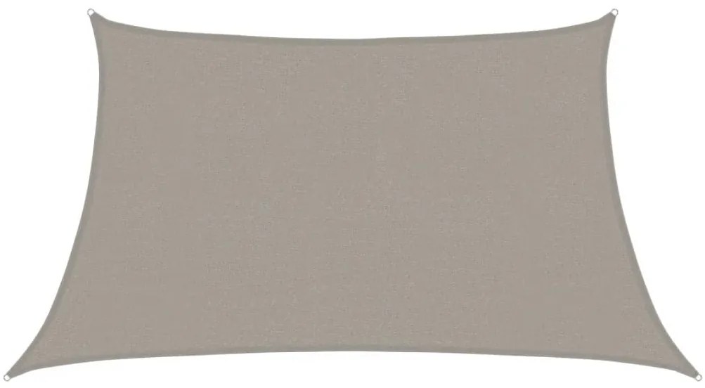 világosszürke trapéz alakú HDPE napvitorla 160 g/m² 3/4 x 2 m
