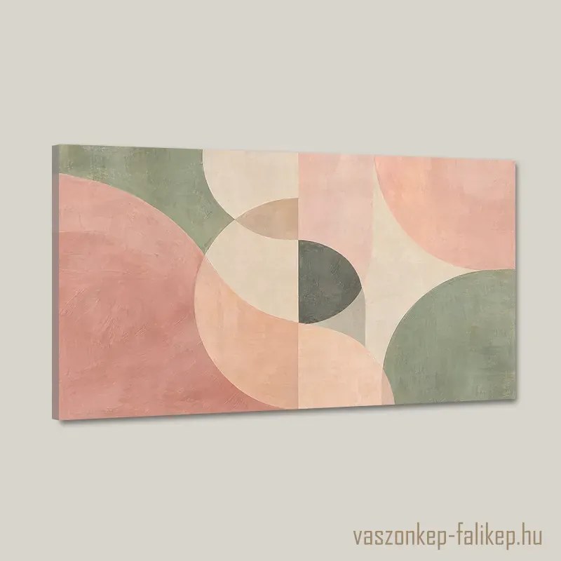 Pasztell Egyensúly vászonkép – finom színharmónia 40x23 cm