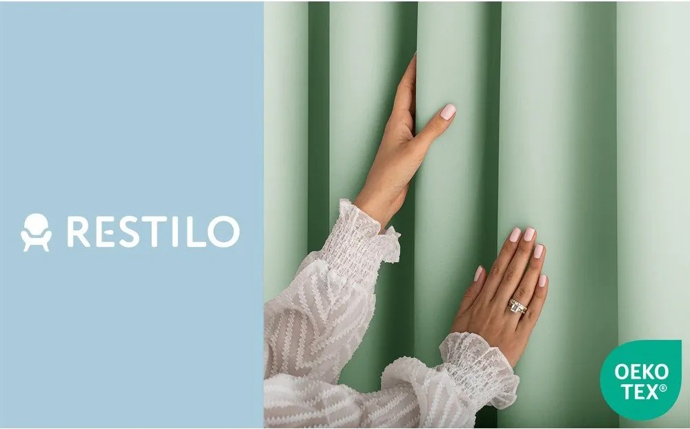 Mentazöld dimout (részleges sötétítő) függöny 140x250 cm Carli Tie – Restilo