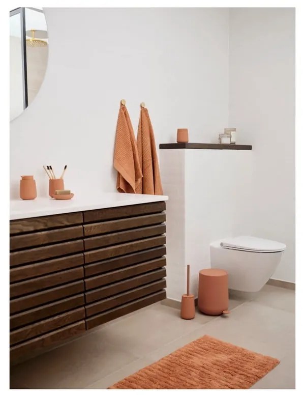 Narancssárga agyagkerámia WC-kefe Nova One – Zone