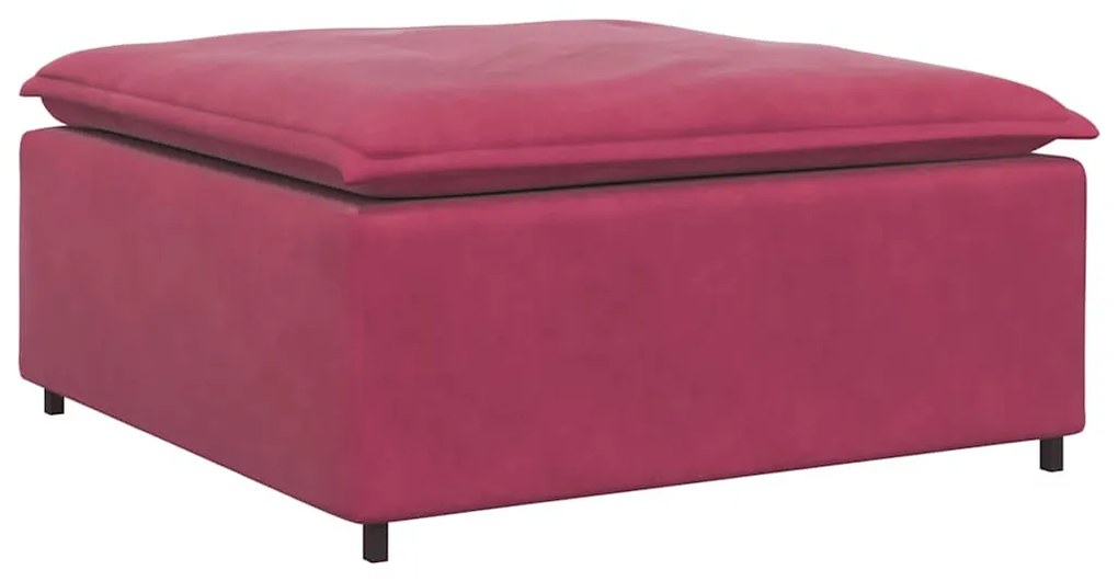 borvörös moduláris kanapé lábzsámoly modul 100x100x48 cm