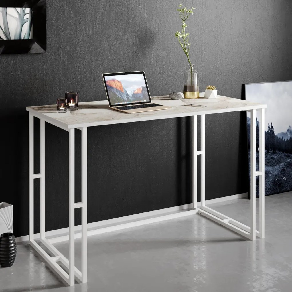 Alfa íróasztal, fehér, 120 cm