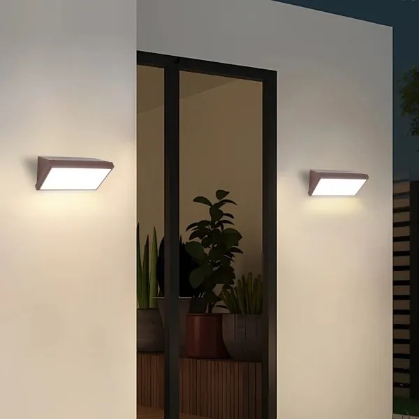 Brilagi - LED RGBW kültéri fali lámpa TRIANGLE 1xE27/9W/230V barna IP65
