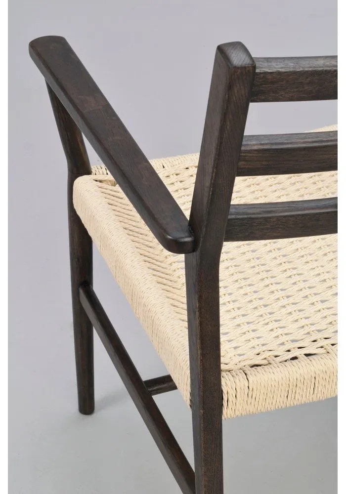 Natúr színű-sötétbarna étkezőszék Harlan – Rowico