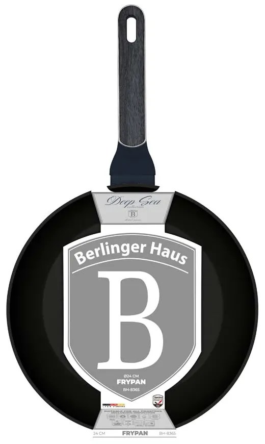 BerlingerHaus tapadásmentes indukciós serpenyő 24 cm matt kék