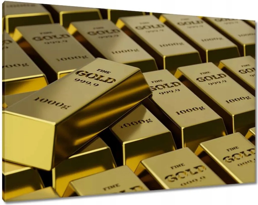 Vászonkép 100x70 Arany rúd arany 1000g