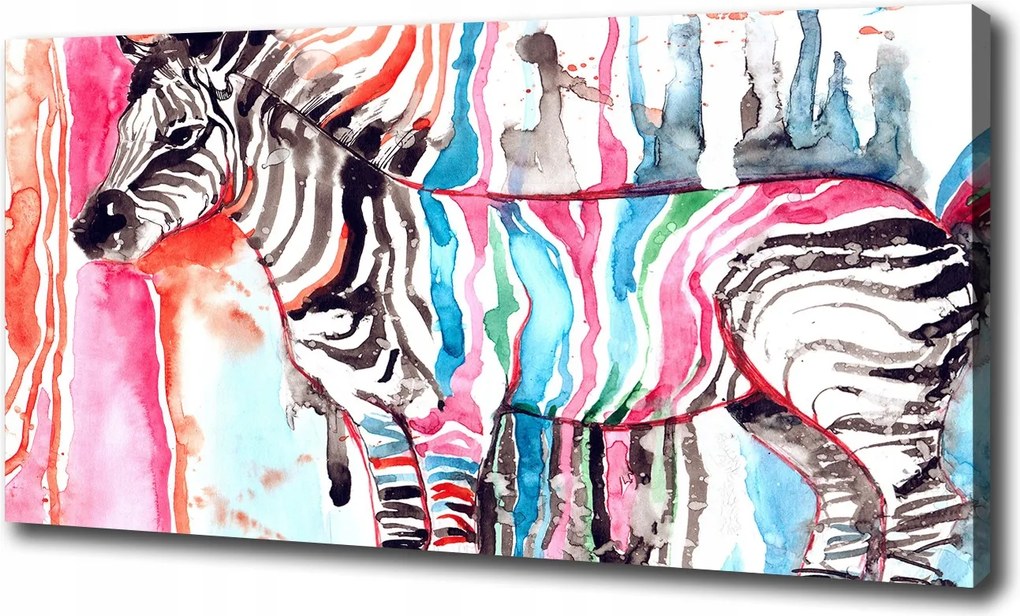 Vászonkép Színes zebra 120x60 cm
