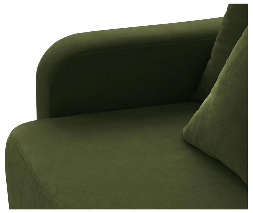 Zöld kinyitható tárolóhelyes kanapé 231 cm Elen – Micadoni