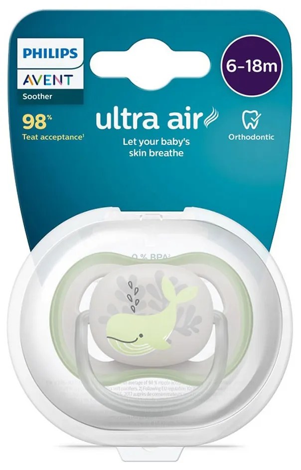 Baba cumi Ultra air Avent 6-18 hónap 1 darab bálna