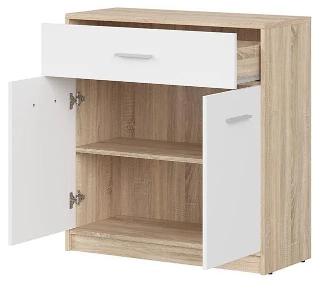 Komód Nepo Plus 5 (szonoma tölgy + fehér) . 1098294