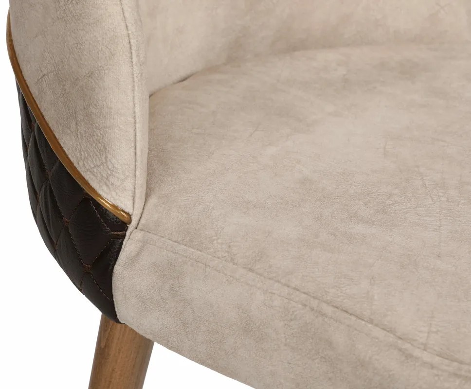 Nova Cream and Walnut étkezőszék szett, 2 db, 2 db