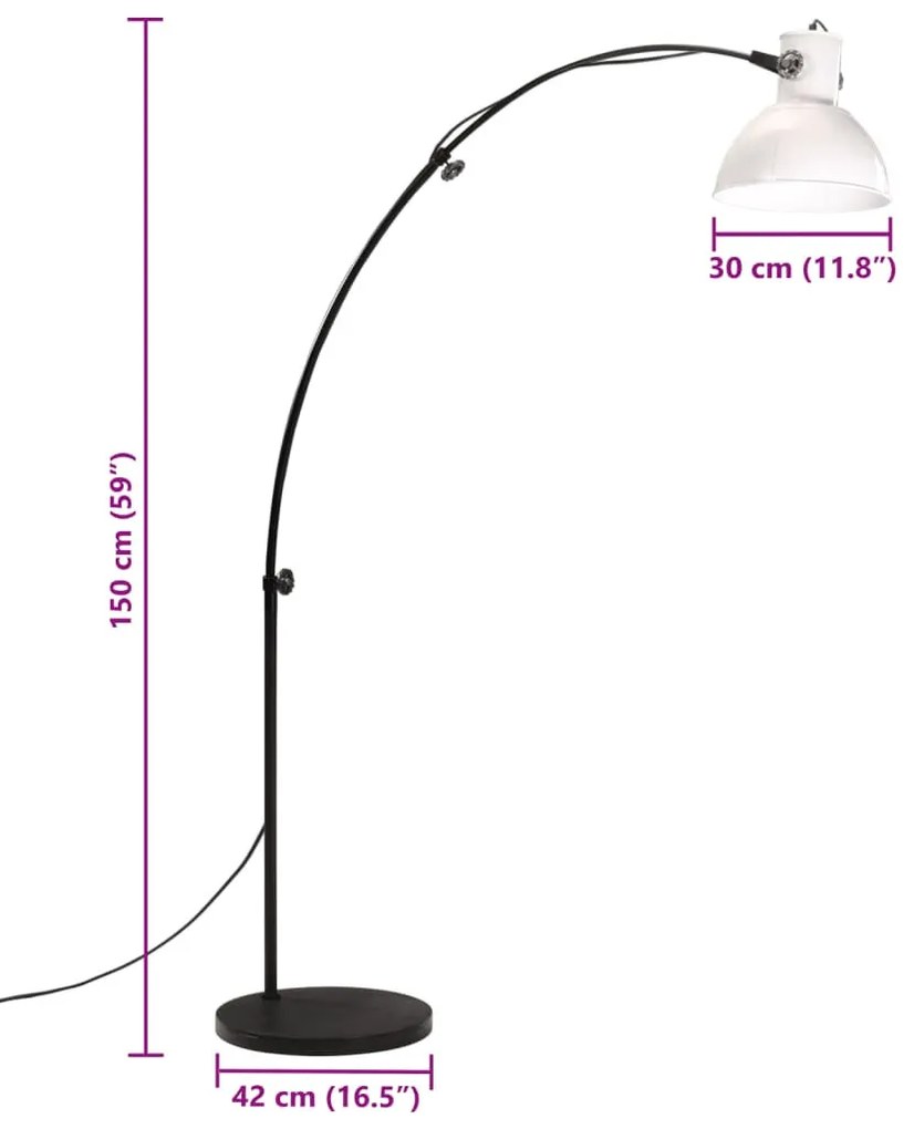 fehér állólámpa 25 W 150 cm E27