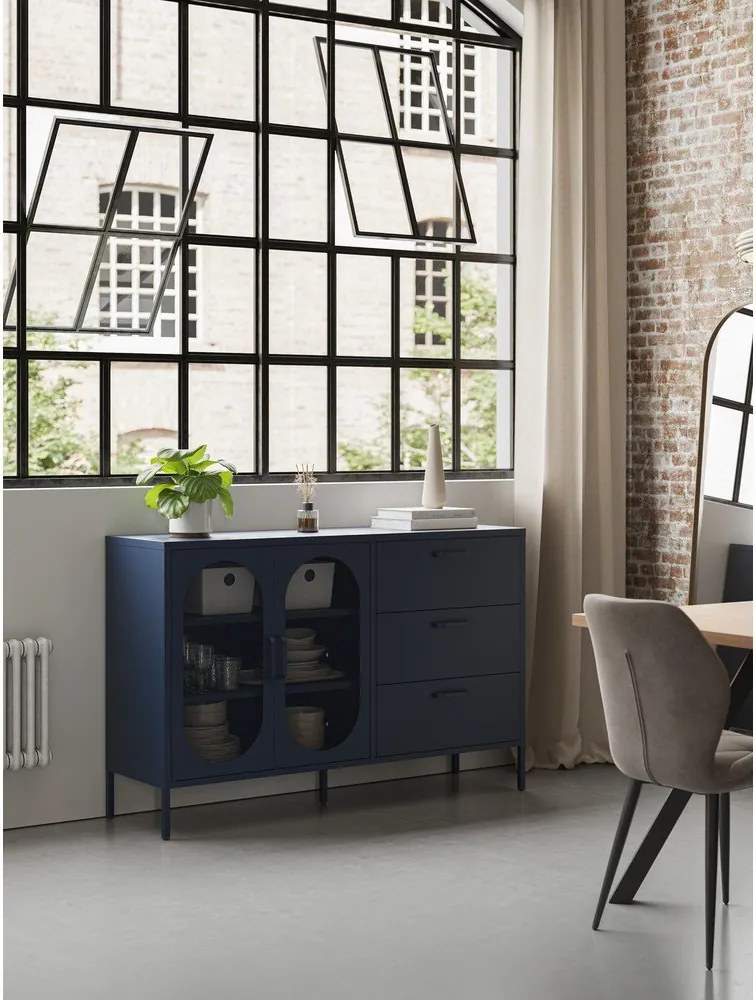 Sötétkék komód 140x90 cm Diora – Marckeric