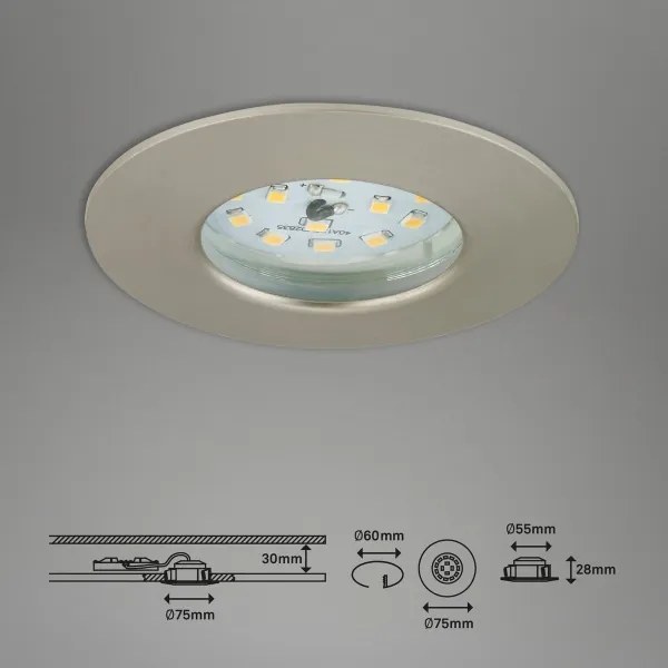 Briloner 7231-032-KÉSZLET 3x LED dimmelhető fürdőszobai lámpa LED/5,5W/230V IP44