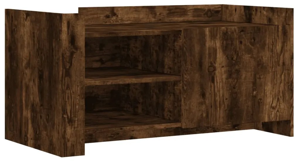 Füstös tölgy színű szerelt fa dohányzóasztal 100 x 50 x 50 cm