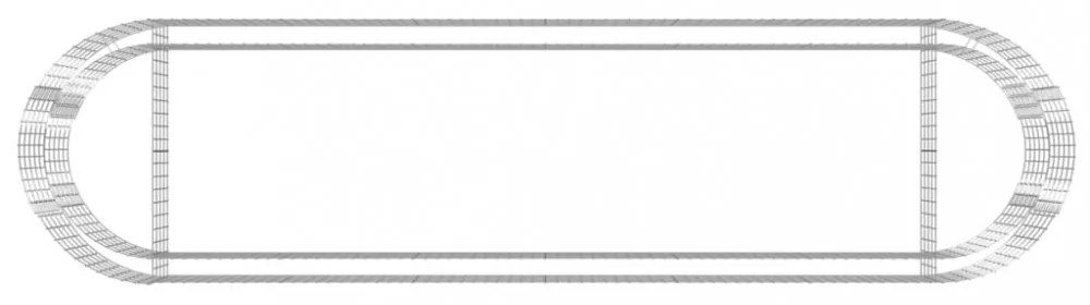 horganyzott vas gabion magaságyás 400x100x50 cm