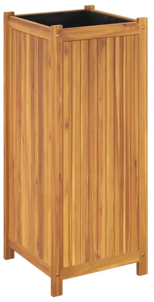 tömör akácfa kerti virágtartó béléssel 42 x 42 x 100 cm