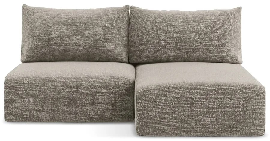 Bézs kinyitható-tárolóhelyes sarokkanapé (jobb oldali) Kalena – Makamii