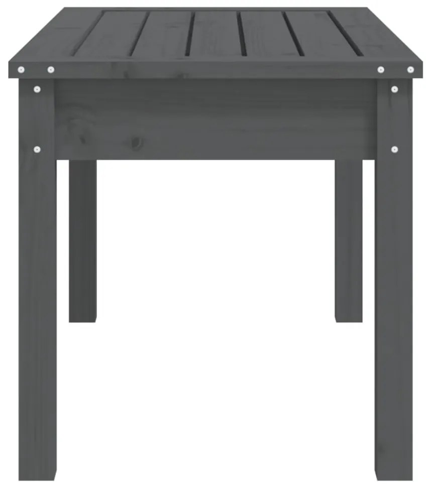 szürke tömör fenyőfa kerti pad 80x44x45 cm