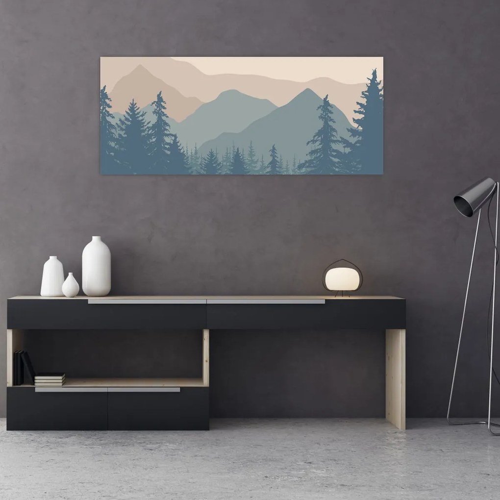 Kép - Türkiz hegység N⁰2 (120x50 cm)