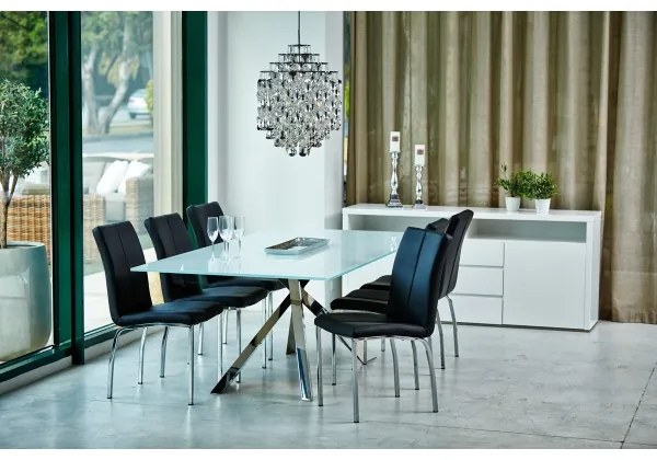 Étkezőszék AMAL 1 db fekete/matt króm