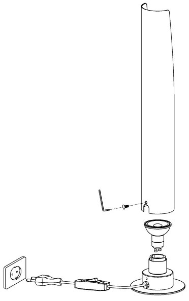 Eglo 97583 - LED Asztali lámpa BARBORRO 1xGU10/4,5W/230V