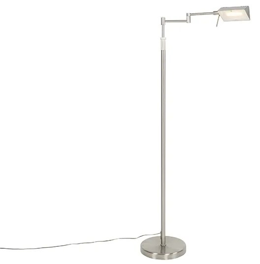 Design állólámpa acélból, LED-del és érintőképernyős dimmerrel - Notia