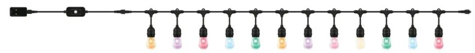 WiZ - LED RGBW Dimmelhető kültéri lánc 12xLED 14,4m IP65 Wi-Fi