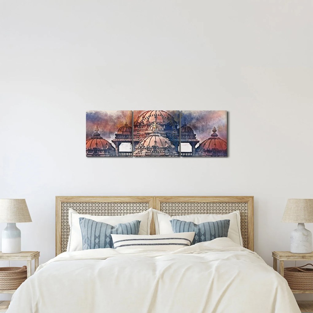Kép - Akshardham, New Delhi, India (órával) (90x30 cm)