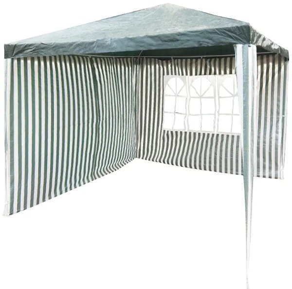 PRAKTIKER PAVILON OLDALFALLAL 3X3X2,5 M, 2 OLDALFALLAL, ZÖLD-FEHÉR