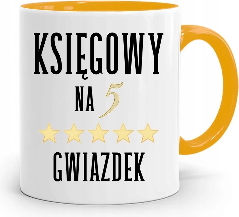 Sárga Bögre Ajándék Könyvelőnek, fényképes nyomattal