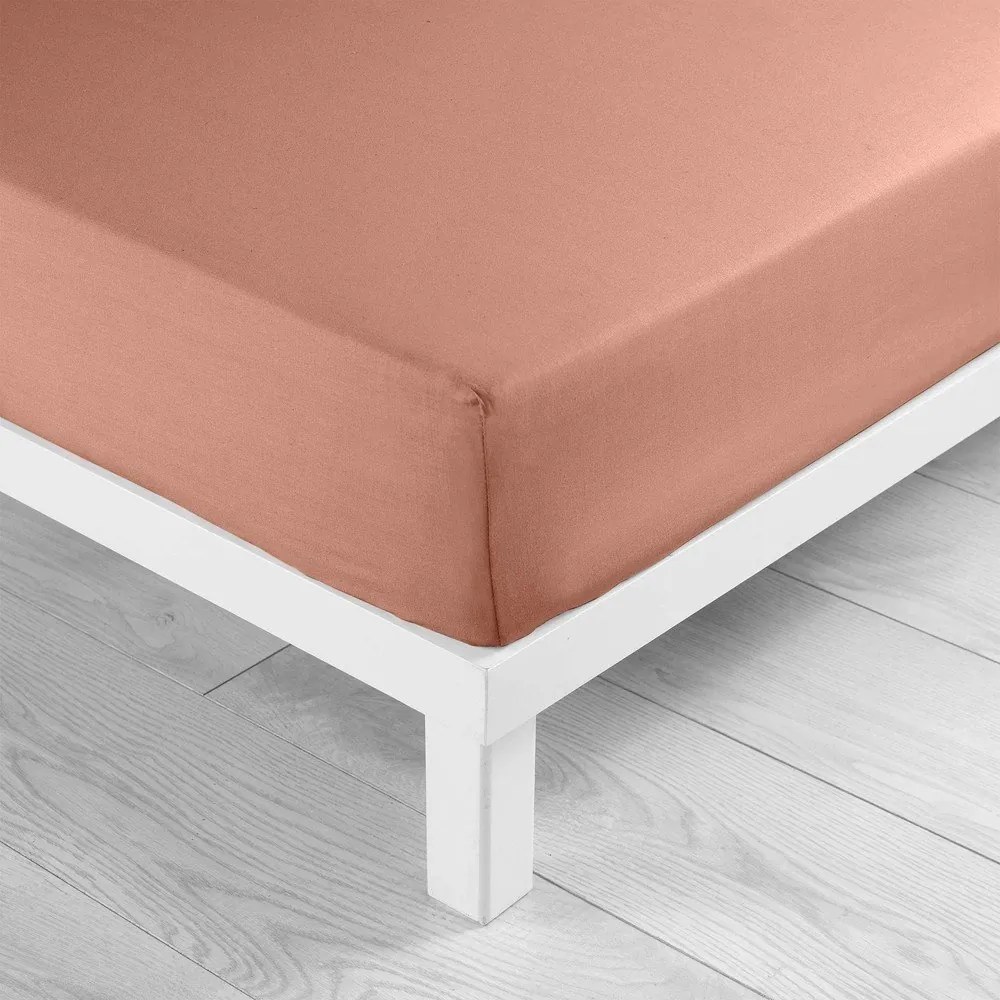 Lazacszínű gumis pamut lepedő 180x200 cm Lina – douceur d'intérieur