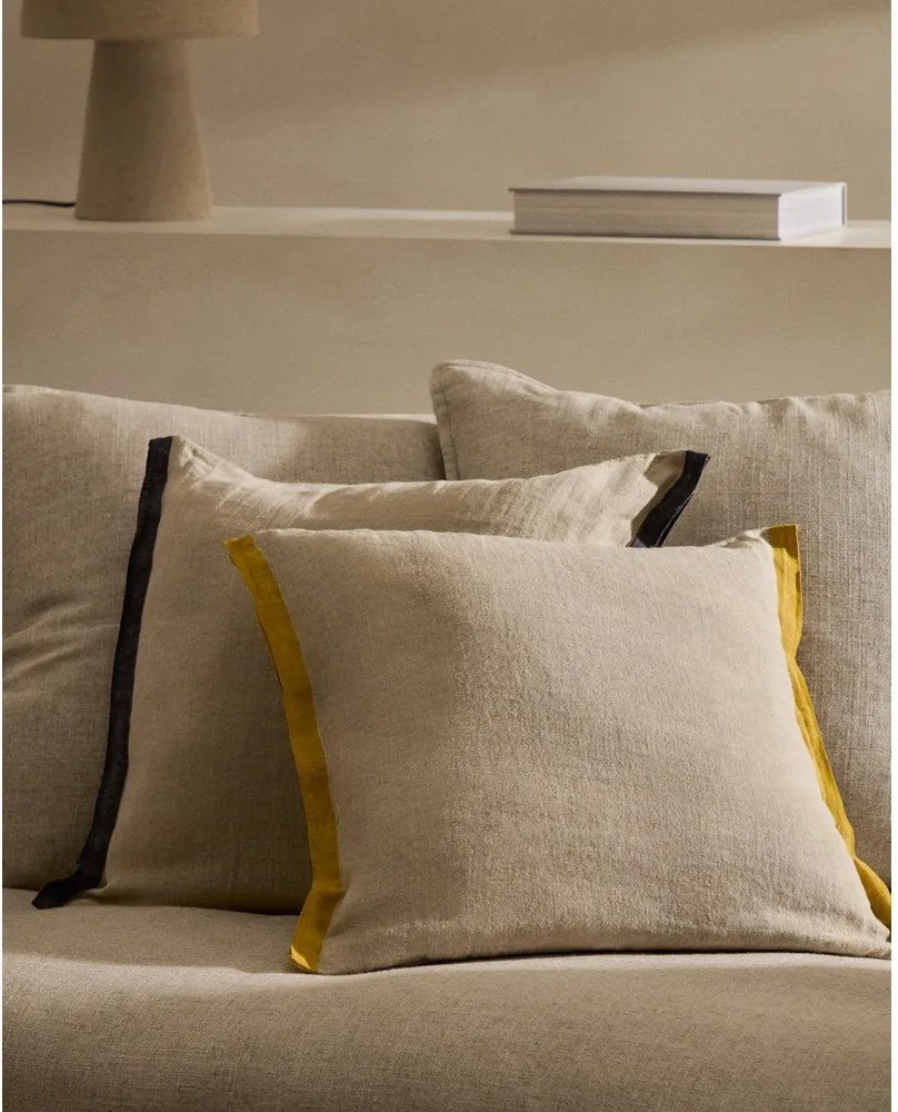 Len párnahuzat 50x50 cm Suerta – Kave Home