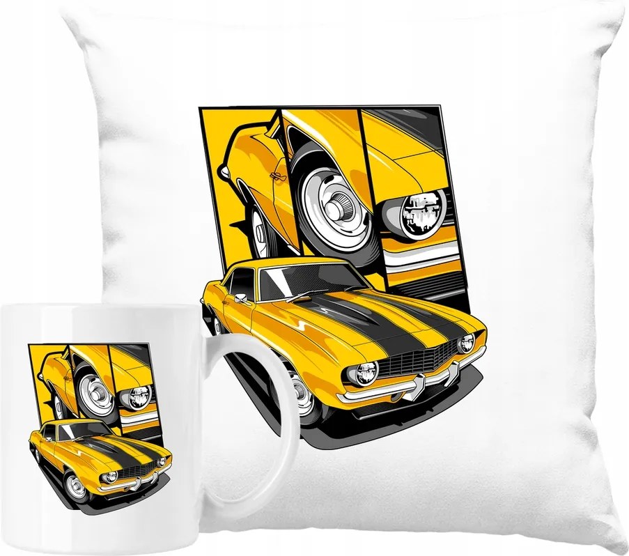 Bögre Szett Párna Retro Autó Z28 1969 Ajándék ötlet