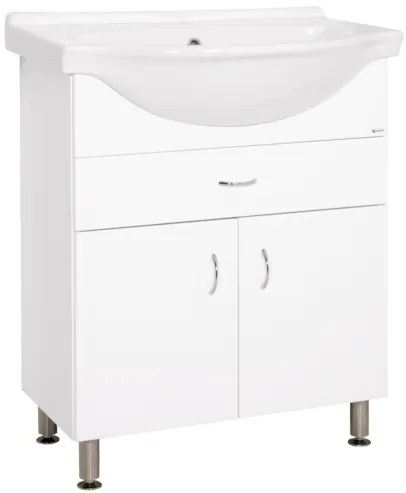 Keramia Pro fürdőszobaszekrény mosdóval 70x56 cm fehér PRO70Z