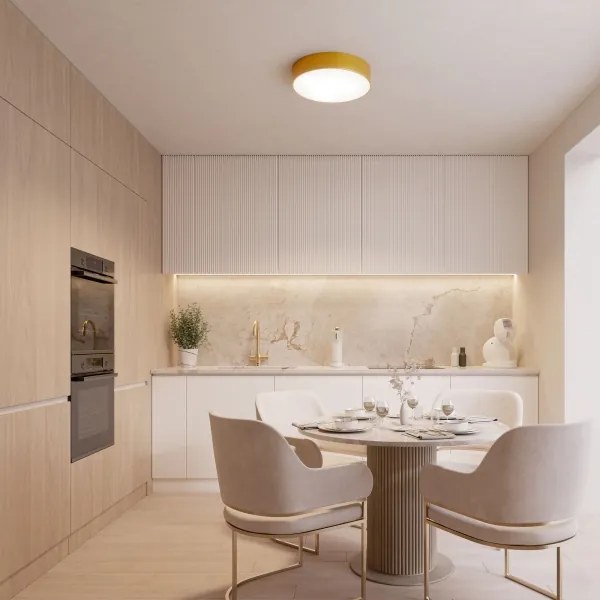 Mennyezeti lámpa érzékelővel CLEO 4xE27/24W/230V á. 50 cm arany